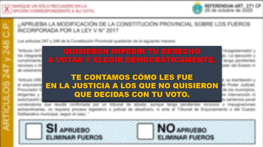 FUEROS EN CHUBUT REFERENDUM 26 OCT 2025