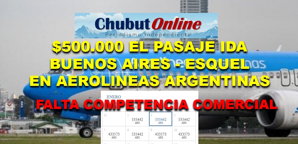 Espantan al turismo: Más de $1.000.000 por persona el pasaje ida y vuelta en aerolíneas.