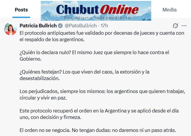 El gobierno apela el fallo que prohibió el protocolo antipiquetes dando vía libre a delincuentes