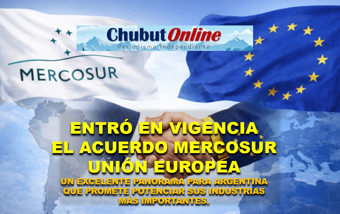Entró en vigencia el acuerdo Mercosur-Unión Europea. Excelentes expectativas de progreso.