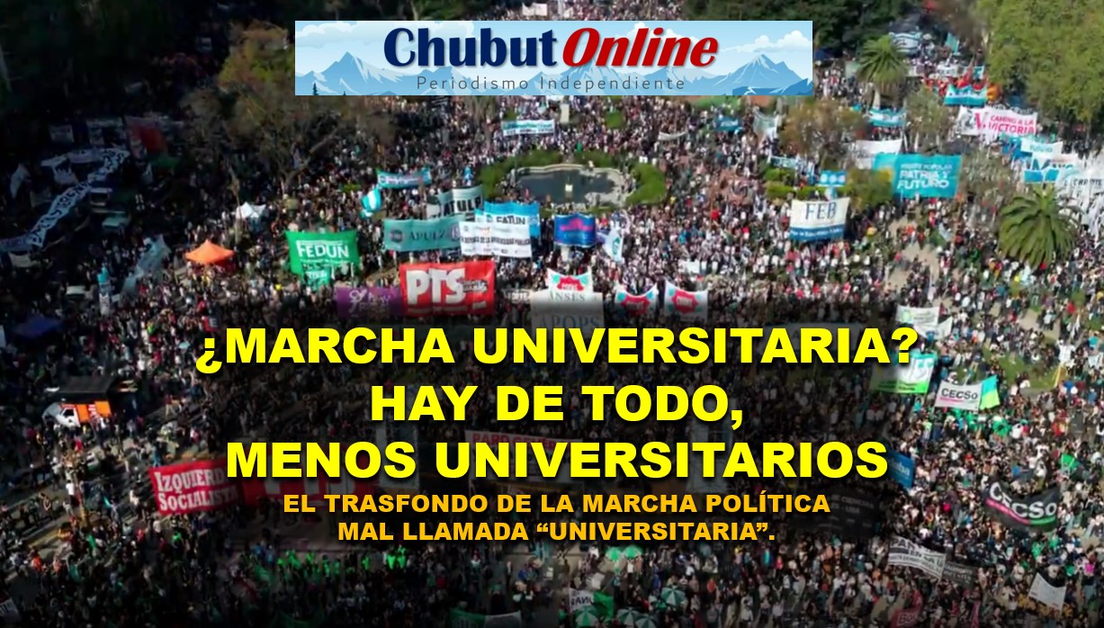 Marcha universitaria sin universitarios: sindicatos, políticos, la izquierda y los k.