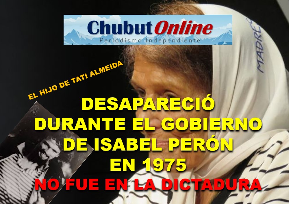 No fue en la dictadura: La desaparición del hijo de Tati Almeida fue durante el gobierno de Isabel Perón.