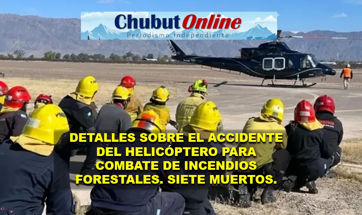 Siete muertos en el accidente del helicóptero para combate de incendios forestales.