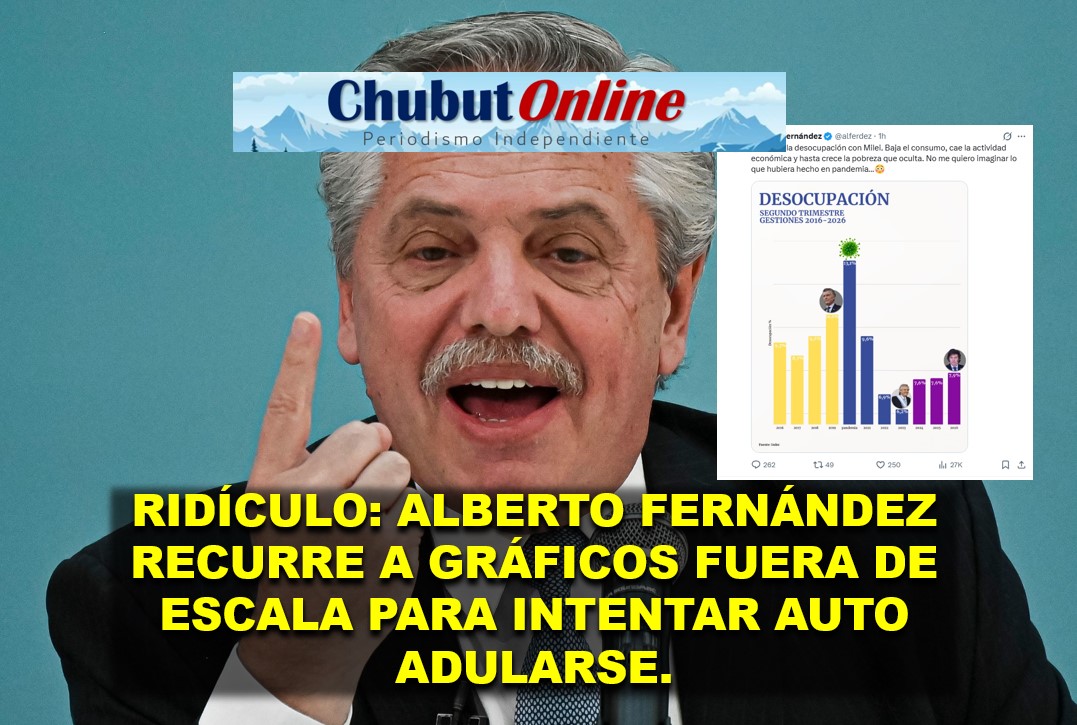 Otro papelón de Alberto Fernández: Publicó un gráfico totalmente desproporcionado, adulándose.