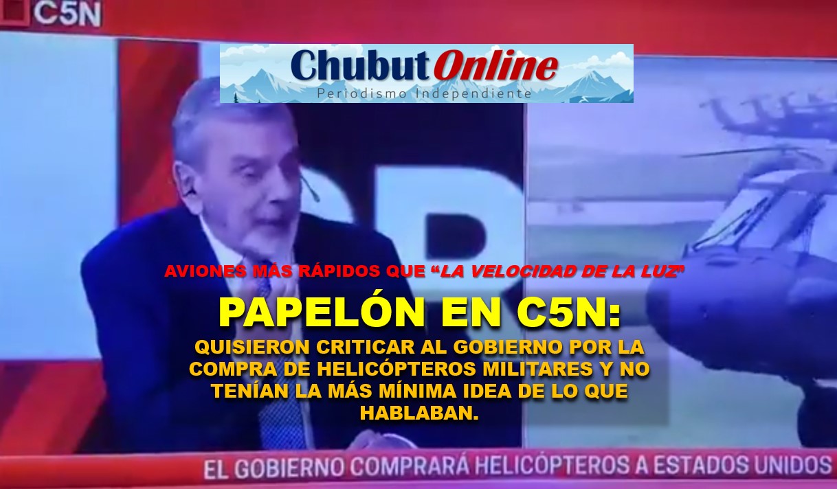 Periodista de C5N: el ridículo de comparar helicópteros con la velocidad de la luz