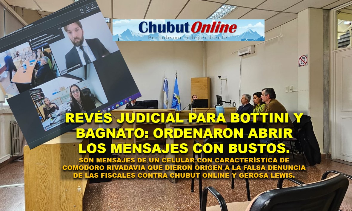 Juez ordena a Bottini entregar sus mensajes con Bustos. Fueron de un teléfono de Comodoro Rivadavia.