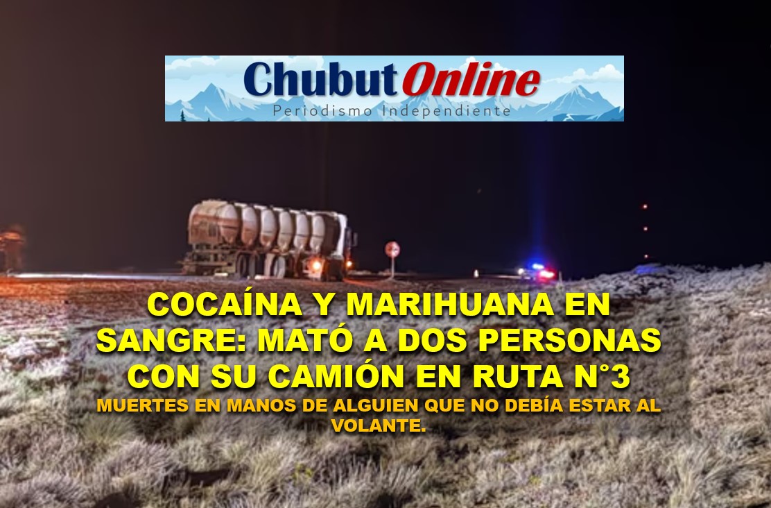 Droga al volante: con cocaína y marihuana en sangre mató a dos personas con su camión.